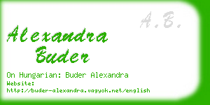 alexandra buder business card